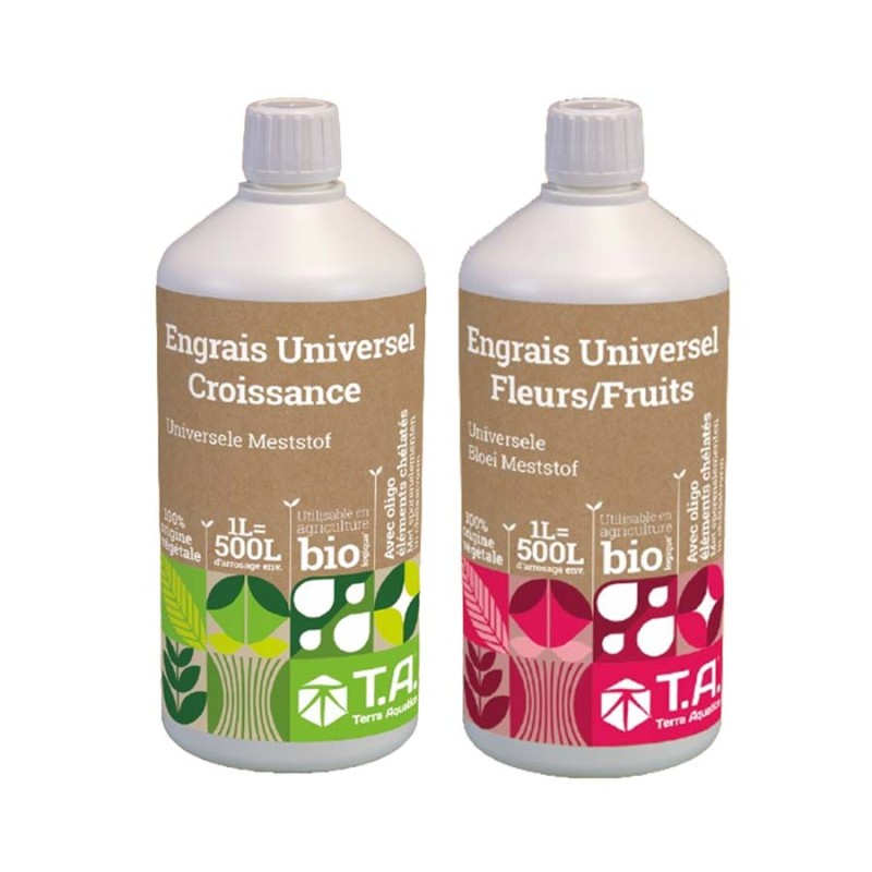 Lot de Engrais Universel Croissance, Fleurs et Fruits 1 L