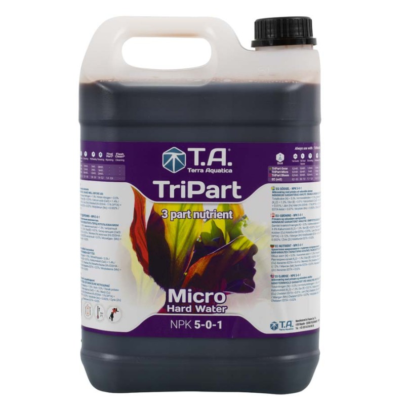 Lot de TriPart® Grow, Bloom et Micro eau dure 5 L