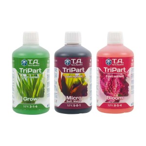 Lot de TriPart® Grow, Bloom et Micro eau douce 500 mL