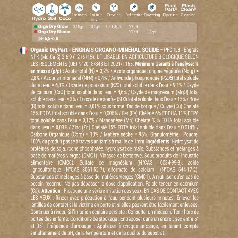 Organic DryPart® Bloom 500g