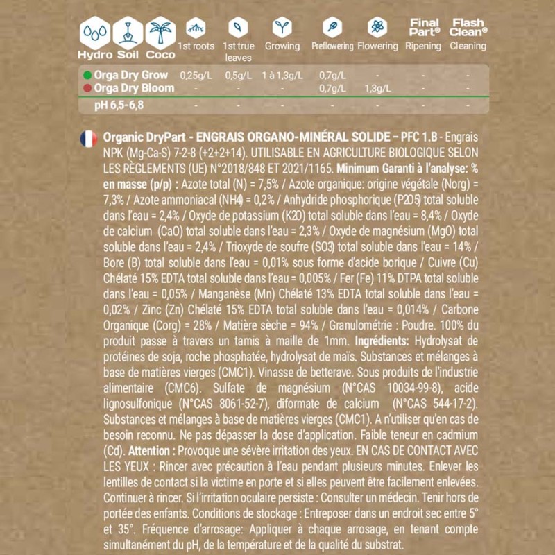 Organic DryPart® Grow 800g