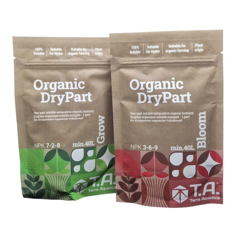 Lot de Organic DryPart® Grow 100g et Bloom 100g