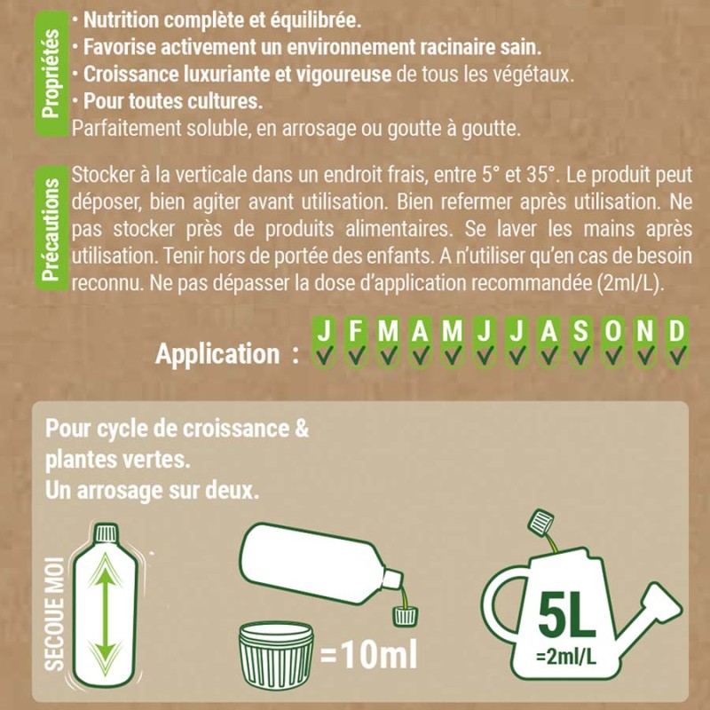 Engrais Universel Croissance 500 mL