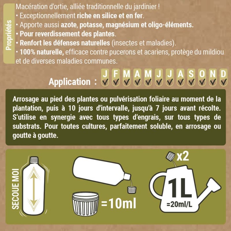Purin d'ortie ultra concentré 500 mL